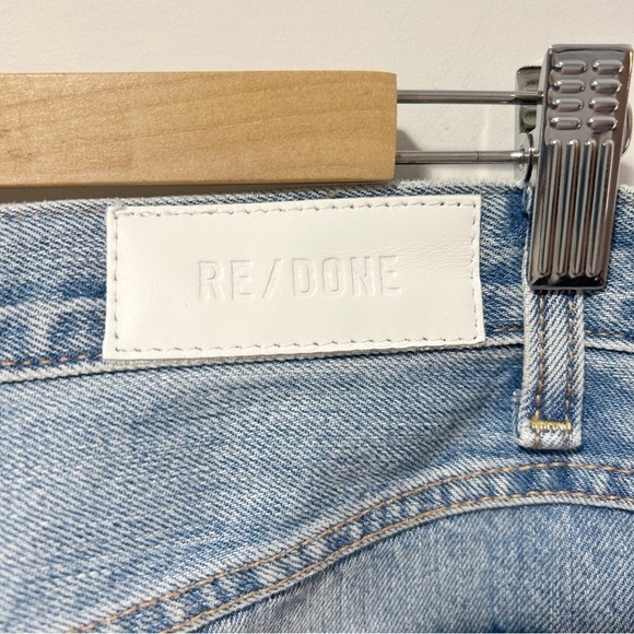 Re/Done 70s Pocket Wide Leg High Waist Jeans Size 29 Vintage Fade - Picture 10 of 14